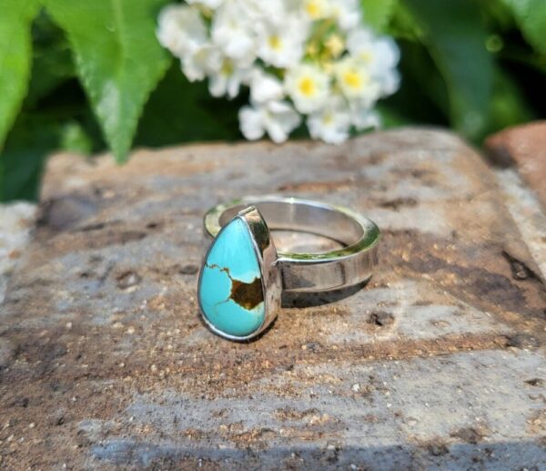 #8 Turquoise Teardrop Ring