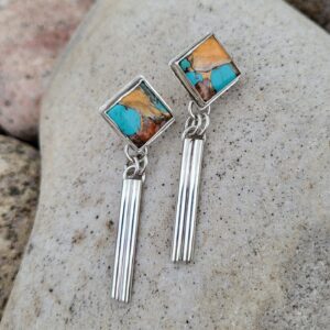 Spiny Oyster and Kingman Earrings