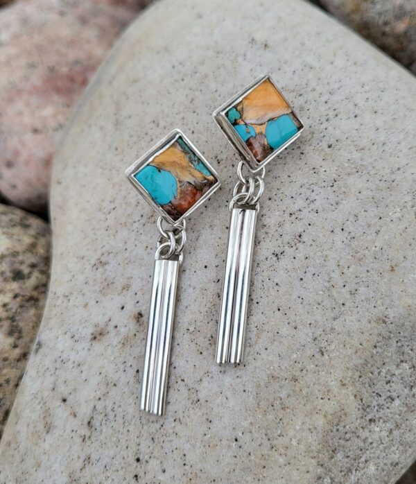 Spiny Oyster and Kingman Earrings