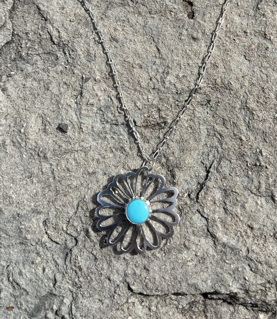 Turquoise Daisy Necklace