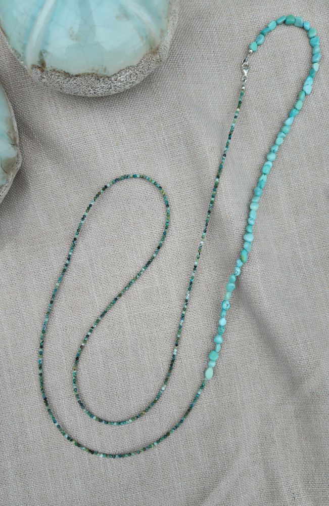 Lone Mountain and Turquoise Bead Necklace - Image 2