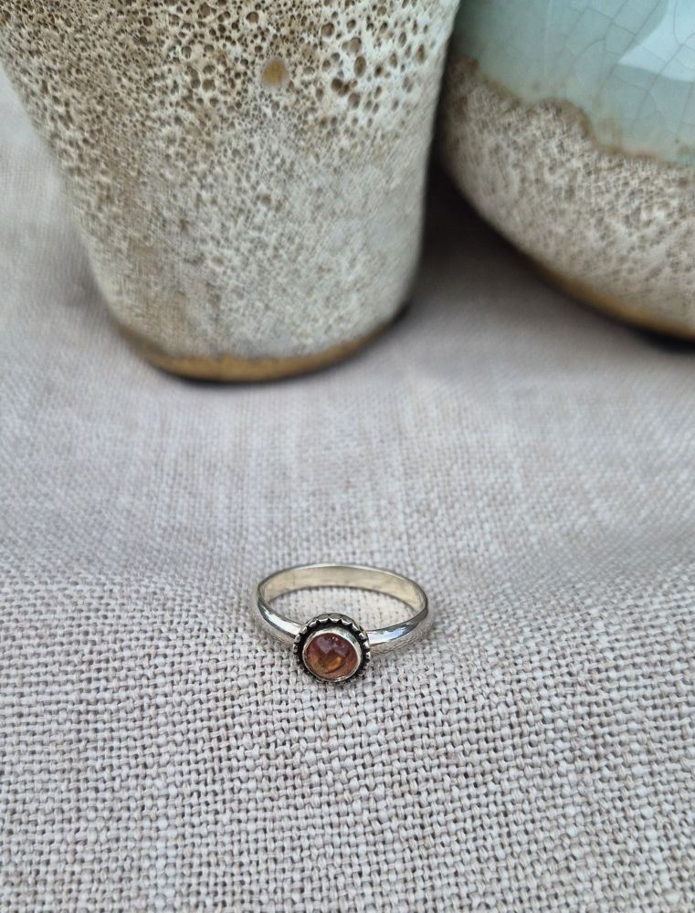 Pink Tourmaline Stacking Ring