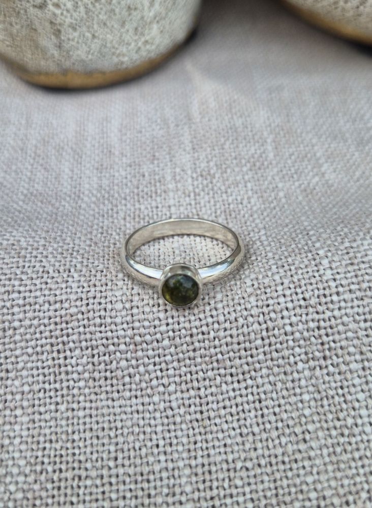 Green Tourmaline Stacking Ring