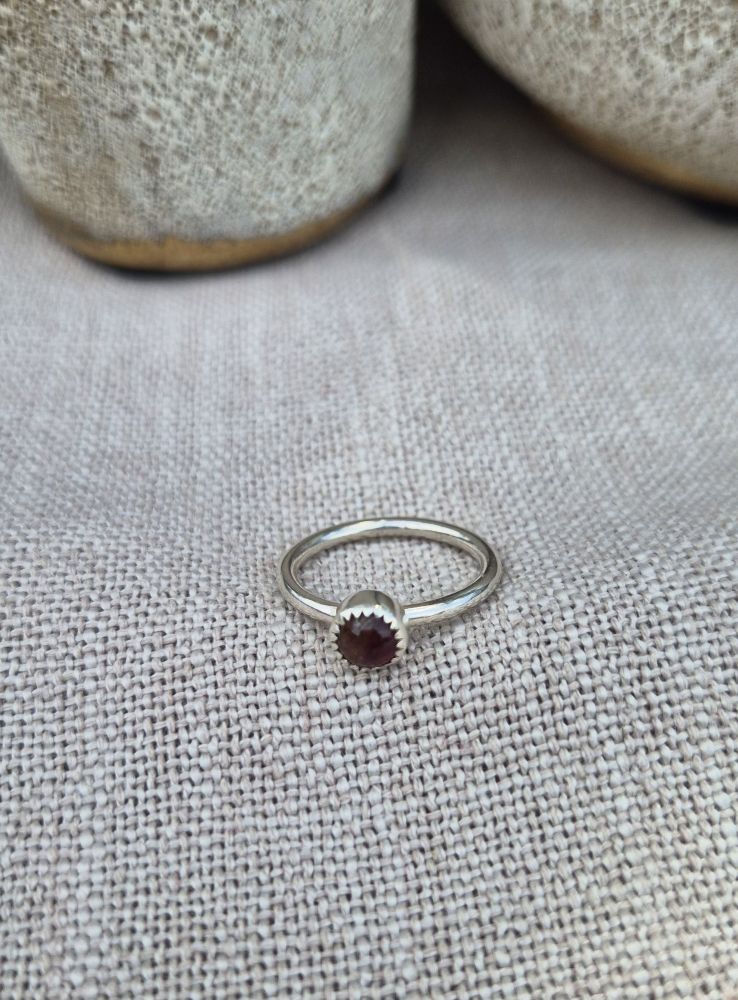Pink Tourmaline Stacking Ring #2