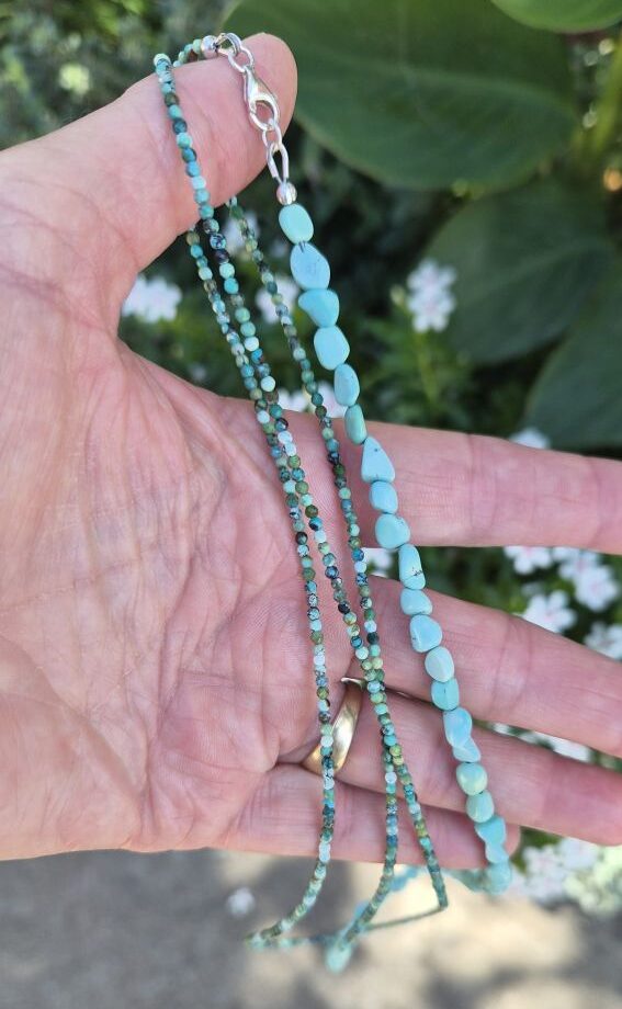 Lone Mountain and Turquoise Bead Necklace - Image 3